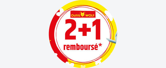 Offre de remboursement 2+1 Outils Wolf Jusqu'au 20/06/26