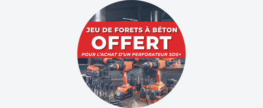 1 perfo SDS Plus acheté = 1 jeu de forets OFFERT