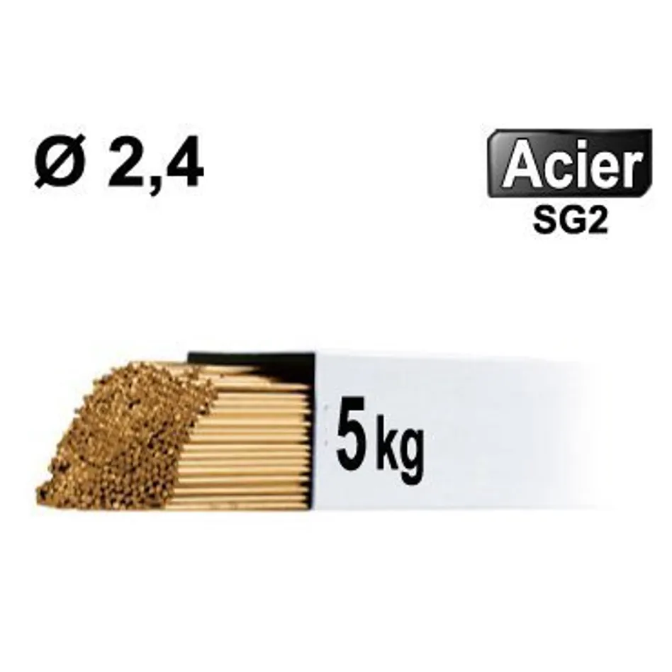Baguettes acier SG2 Ø 1,6 mm / L. 1 m Étui 5 kg GYS 087019