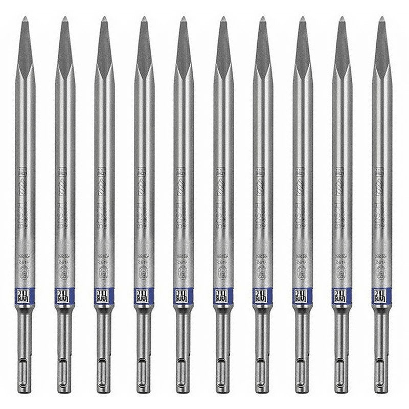10 Burins pointus SDS-plus BOSCH 2608690132 250mm