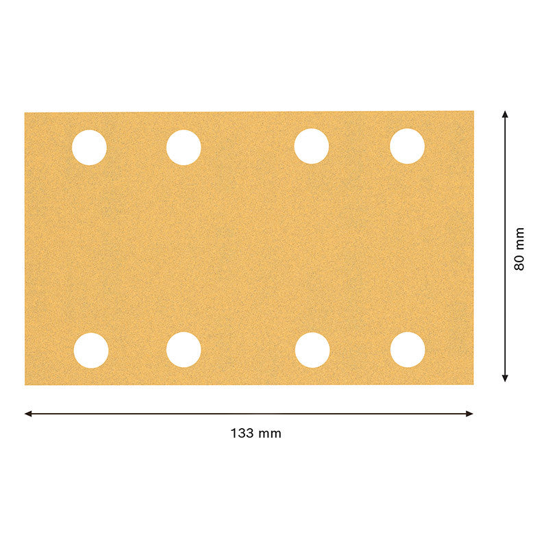 10 Feuilles abrasives BOSCH 2608900881 C470 80 x 133 mm, 120