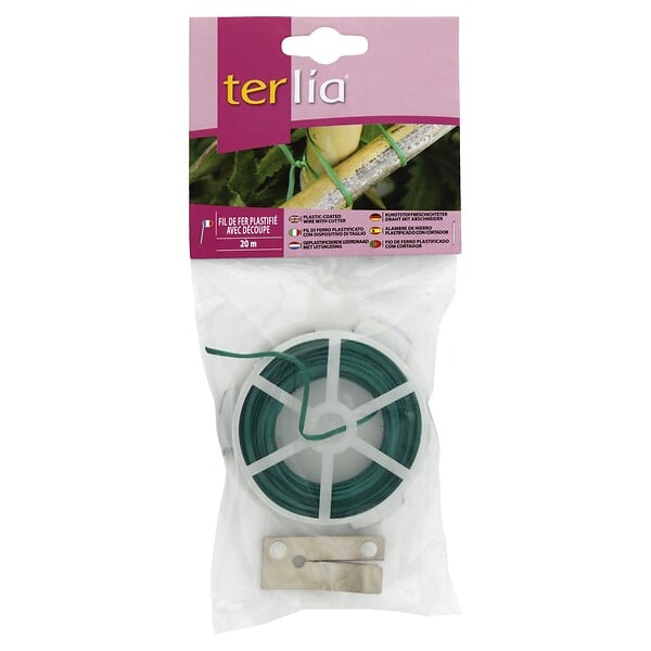 Fil de fer plastifie avec découpe 20m