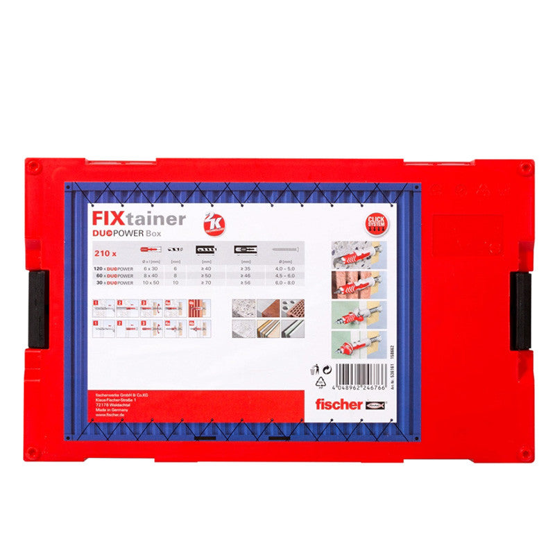 105 chevilles DUOPOWER + 105 vis en Malette L-BOXX FISCHER 536162