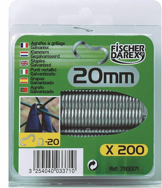 783371 - Agrafes à grillage 20mm galva