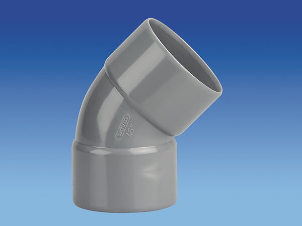 3027788 - Coude gouttière PVC FF 45° D