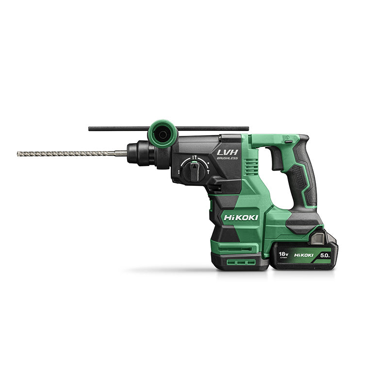 Perforateur SDS+ HIKOKI DH1826DAWPZ 26mm 18V 2 x 5Ah Brushless 3,2J 3 modes LVH Auto-stop RFC HitCase III