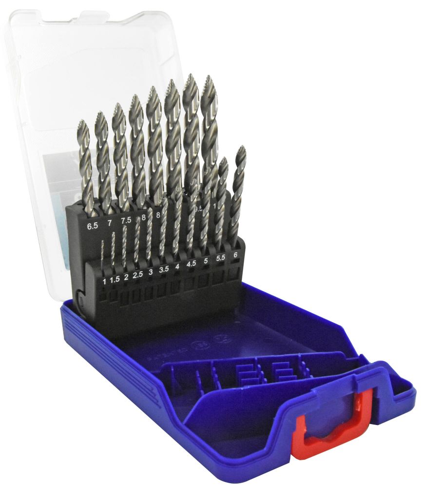 Tivoly 19 forets métaux TSP HSS Affûtage étagé Ø 1 à 10mm par 1/2 PREMIUM