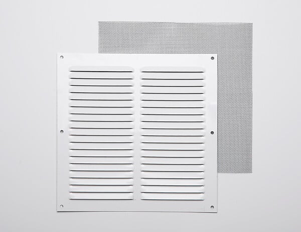 Grille d'aération aluminium blanc à visser 20x20cm