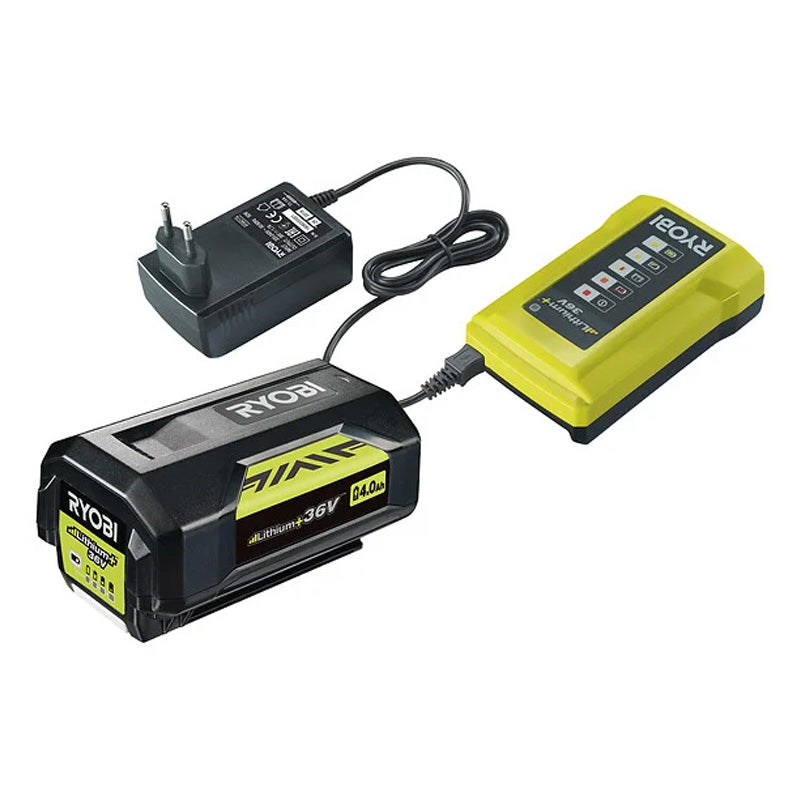 1 batterie lithium+ 36V - RYOBI RY36BC60A-140 - 4,0 Ah et 1 chargeur rapide 6,0 A