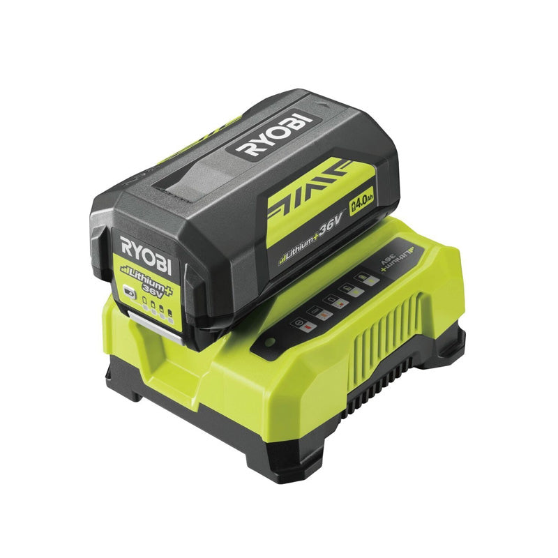 1 batterie lithium+ 36V - RYOBI RY36BC60A-140 - 4,0 Ah et 1 chargeur rapide 6,0 A