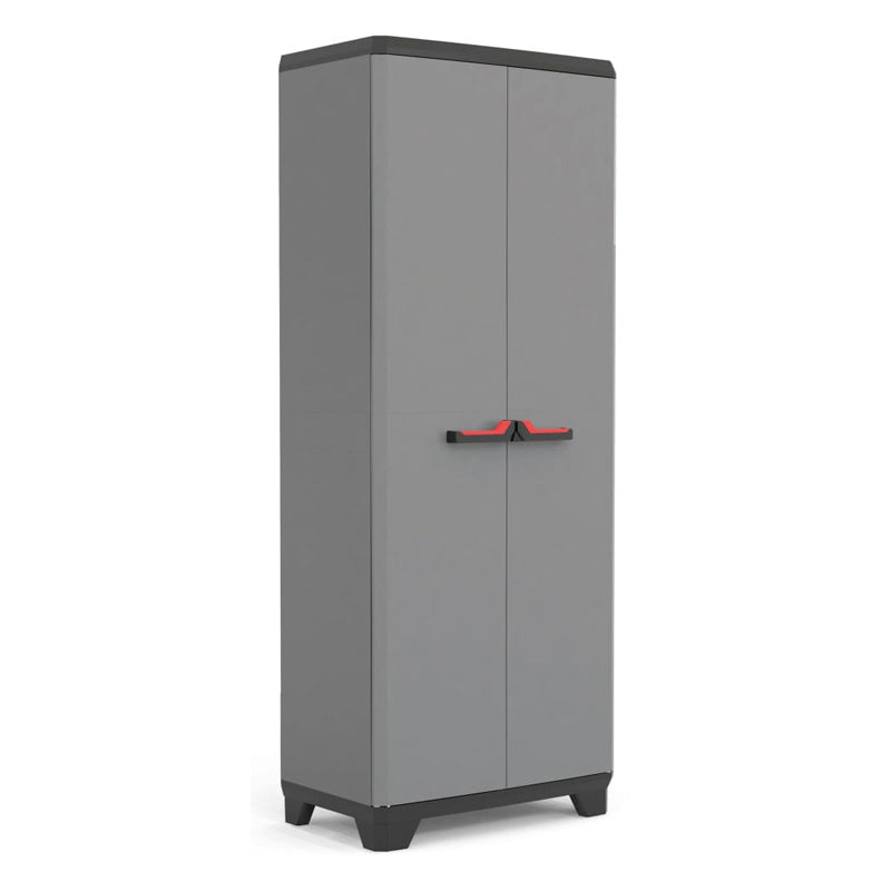 Armoire de Rangement Verrouillable KETER STILO - 68 x 39 x 173 cm - Gris/Noir