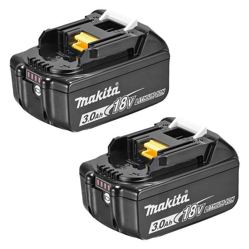 2 Batteries MAKITA BL1830B 18V 3.0 Ah