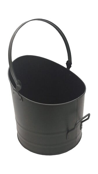 Seau à granulés - Acier galvanisé - Noir - D23cm