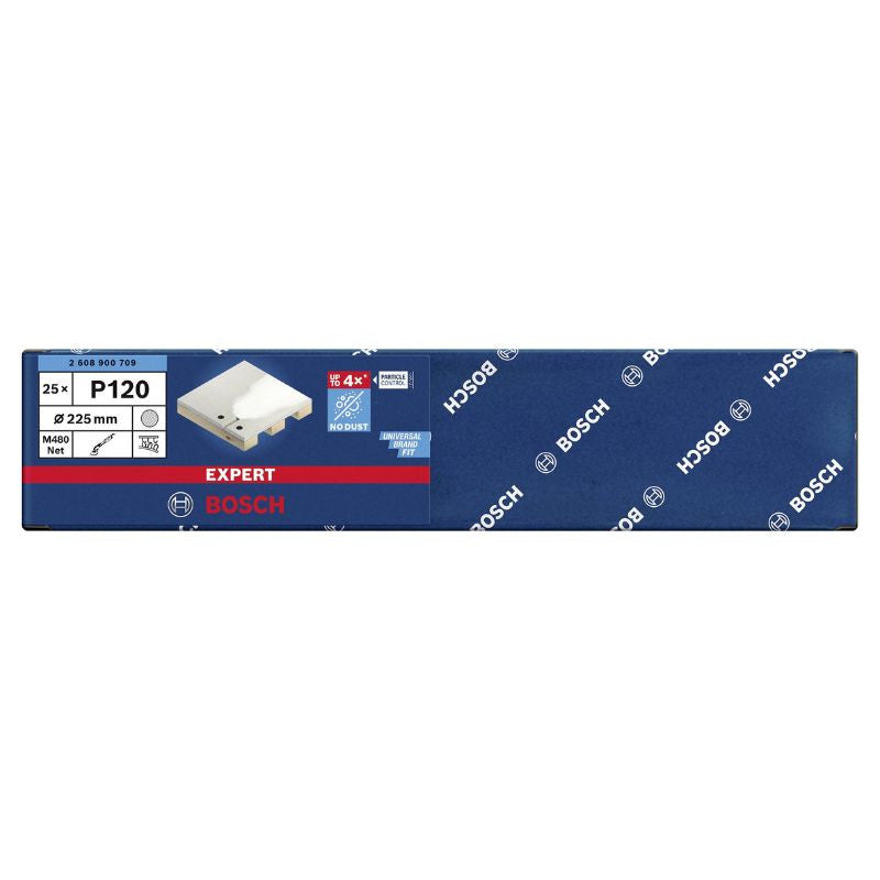 25 feuilles abrasives BOSCH Expert C470 - 19 trous - Pour ponceuses pour cloisons sèches - 225mm