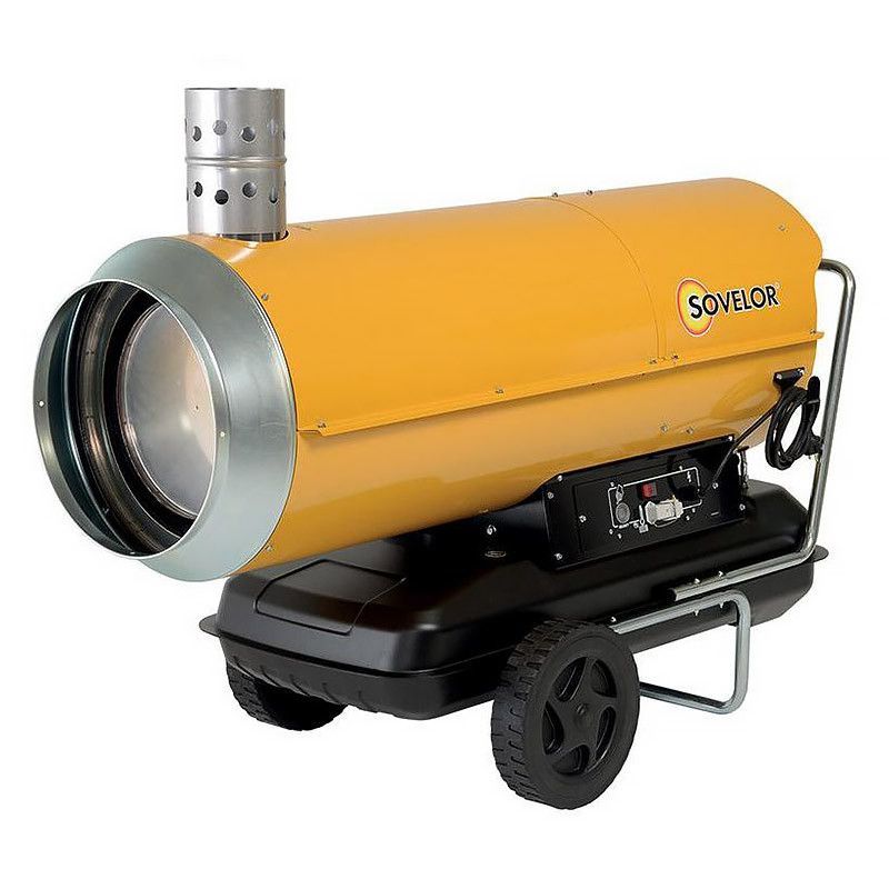 Pack Chauffage air pulsé mobile à combustion indirecte SOVELOR HPV 85 avec accessoires