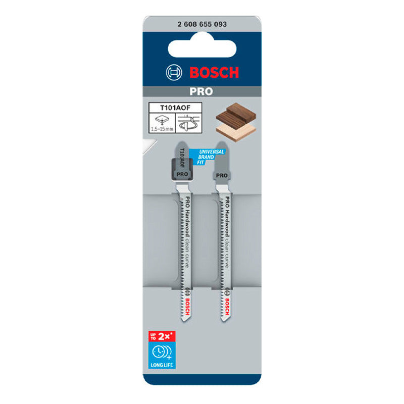 2 Lames de Scie Sauteuse BOSCH BIM Pann. laminés 83mm T101AOF