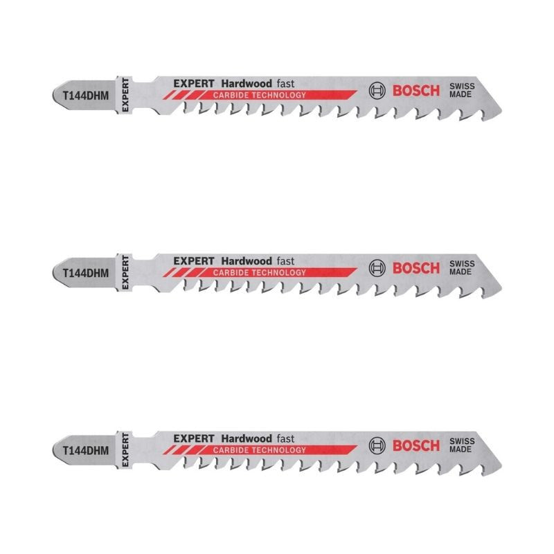 3 Lames scie sauteuse en "T" EXPERT 2608900541 Carbure Bois dur 100mm