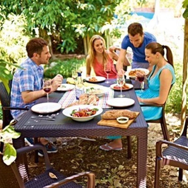 Table de jardin Melody - 160x94x74cm en résine gris anthracite - KETER