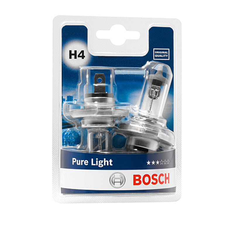 Pack de 2 Ampoules BOSCH 1987301410 H4 Plus 200 Pure Light 12V 60/55W
