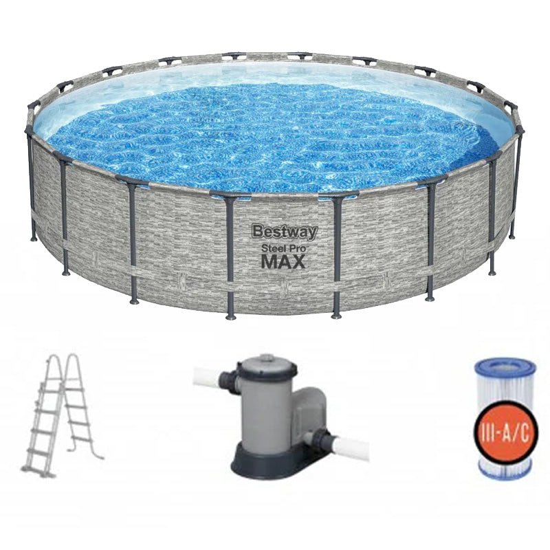 Piscine steelpromax - 488x122 avec pompe