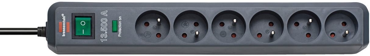 Eco-line - socle 6 prises anthracite 1,4m h05vv-f3g1,5 - parasurt. 13500a - BRENNENSTUHL - 1159291136