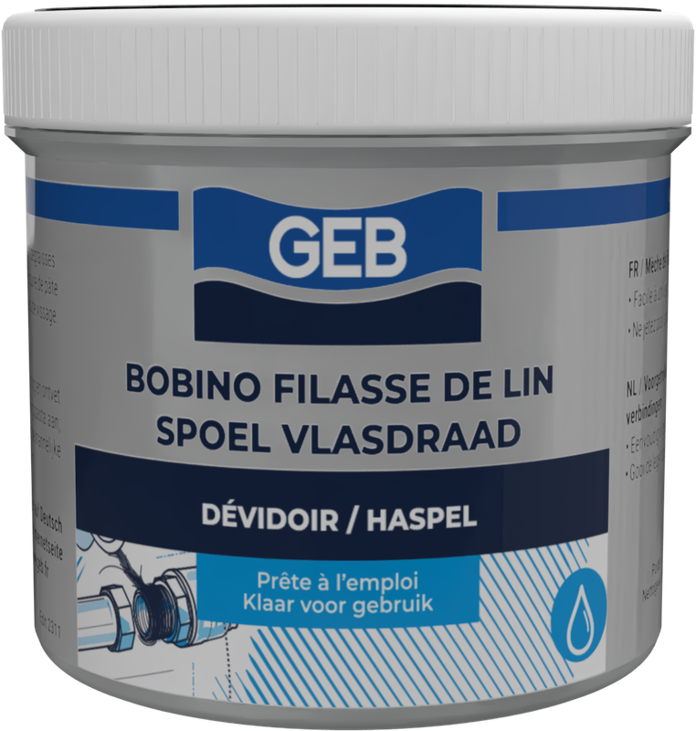 Filasse de lin peigné GEB complément de pâte à joint pour raccords filetés métal 80g