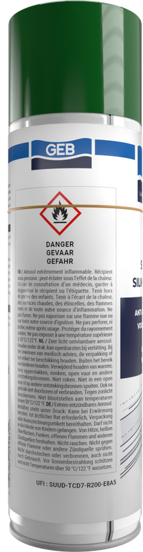 Lubrifiant anti-adhérent GEB 100% silicone aérosol 650 500 ml