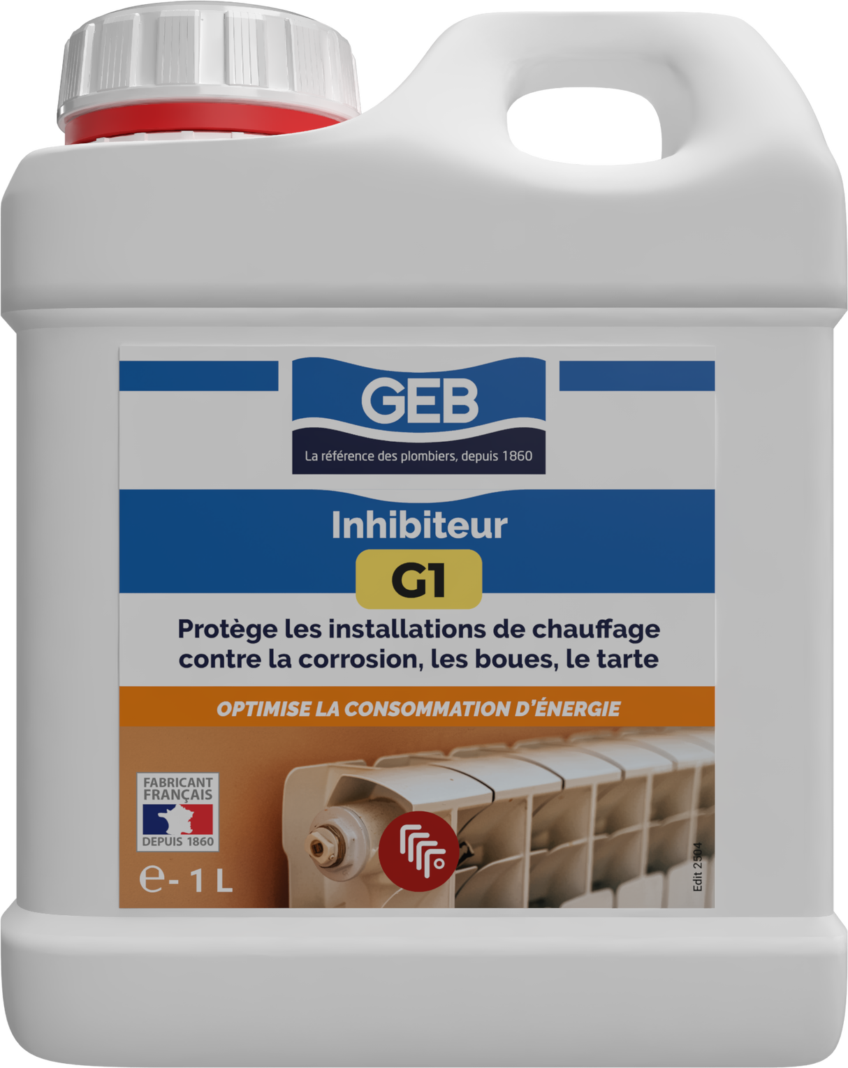 Inhibiteur G1 GEB pour protèger contre la corrosion les boues et le tartre 1L
