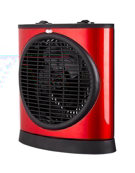 Radiateur soufflant extra-plat oscillant - Rouge - 2000W