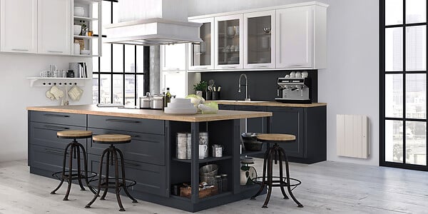 Radiateur à inertie active Fontea - Fonte - Blanc - 1000W