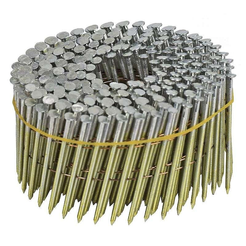 3600 Pointes en rouleau 90 x 3.1 mm 16° NORFIX NFX11387 plat zingué bichromaté 13µ annelées liaison fil cuivré