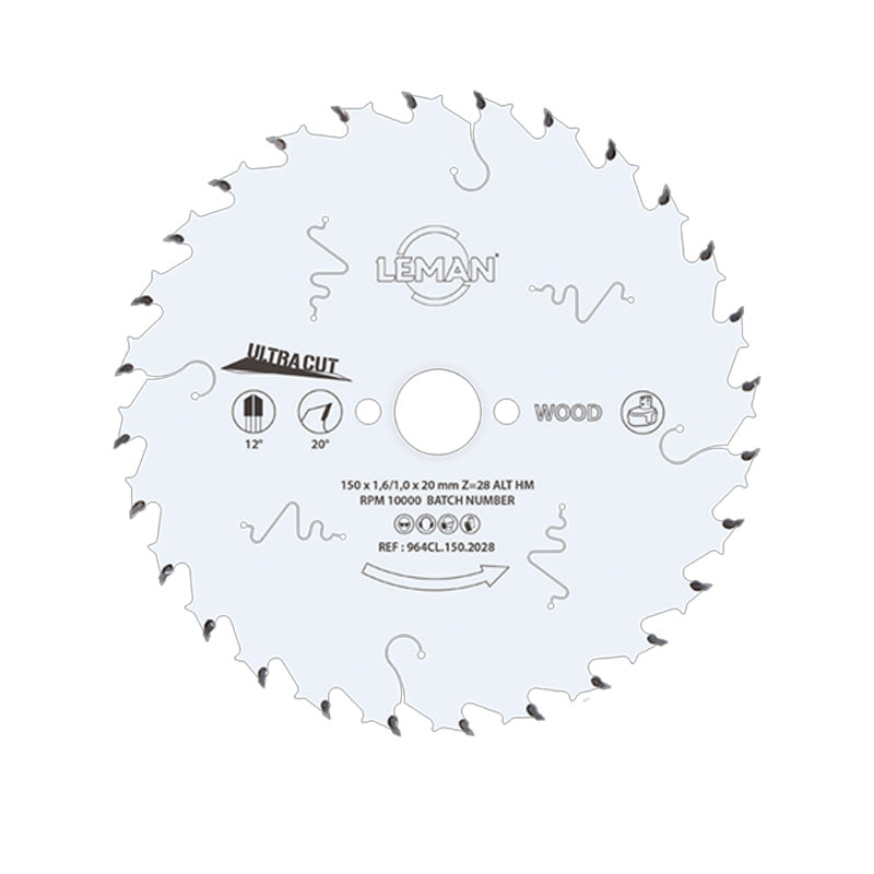 Lame fine LEMAN pour scie circulaire portative - pour bois