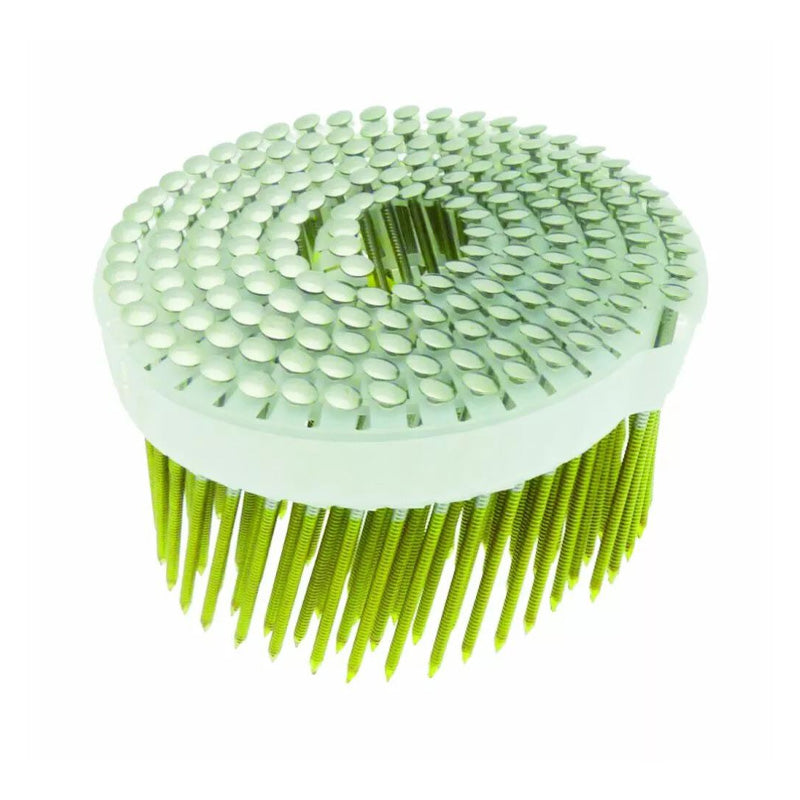 Boite de 5250 clous rouleau Plat 2.5x55mm Annelé Inox304 tête bombée lien plastique