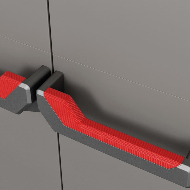 Armoire de Rangement Verrouillable KETER STILO - 68 x 39 x 173 cm - Gris/Noir