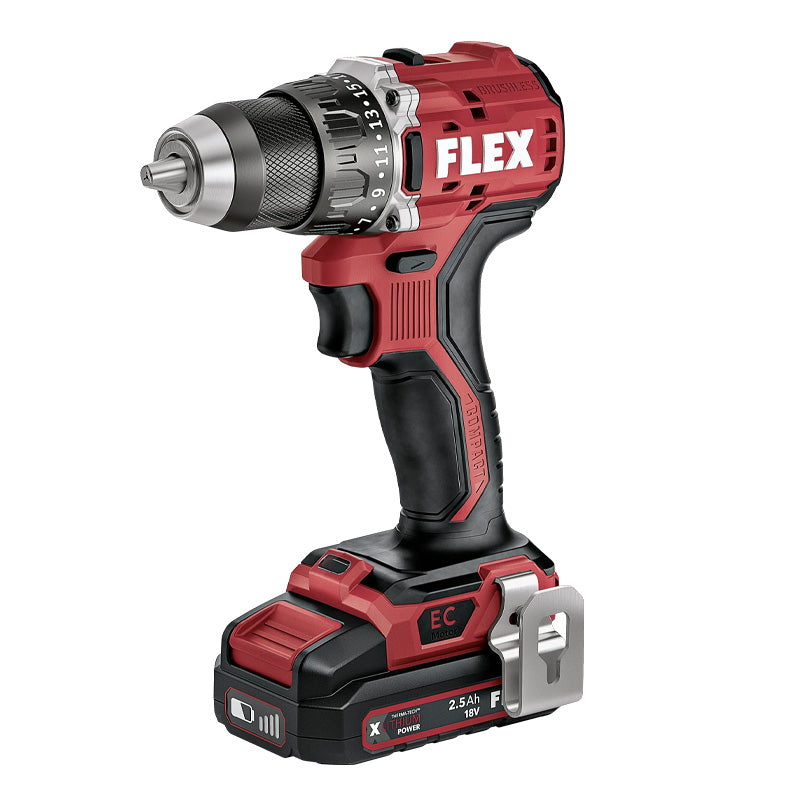 Perceuse visseuse sans fil FLEX DD 2G 18,0-EC LD/2,5 - 18V - coffret + 2 batteries 2,5Ah + 1 chargeur