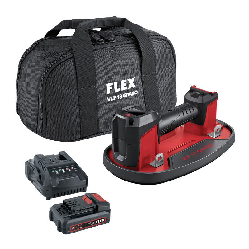 Ventouse sur batterie FLEX VLP GRABO 18V + 1 batterie 2,5Ah + 1 chargeur