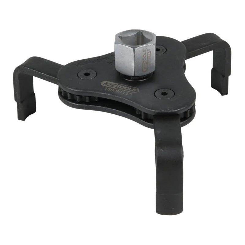 Clé araignée pour filtre à huile 3/8'' + 1/2'', diamètre 62-102 mm - KS TOOLS - 150.9313