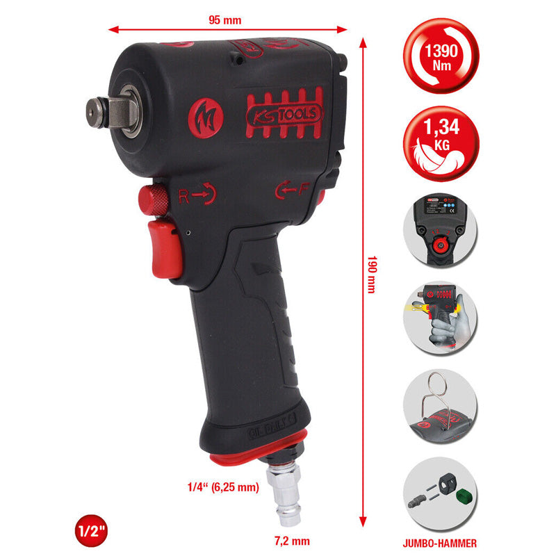 Clé à chocs Mini MONSTER 1/2'', 1390 Nm - KS TOOLS - 515.1270