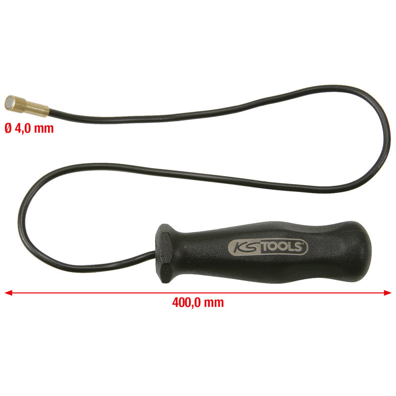Aimant 4 mm à tige flexible, L.400 mm - KS TOOLS - 550.1032