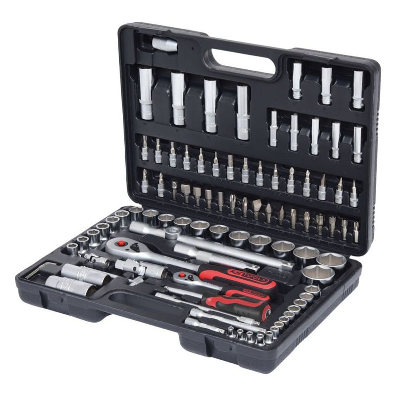 Coffret de douilles F6 1/4'' - 1/2'' - CHROMEmat - 94 pcs - KS TOOLS - 911.0694