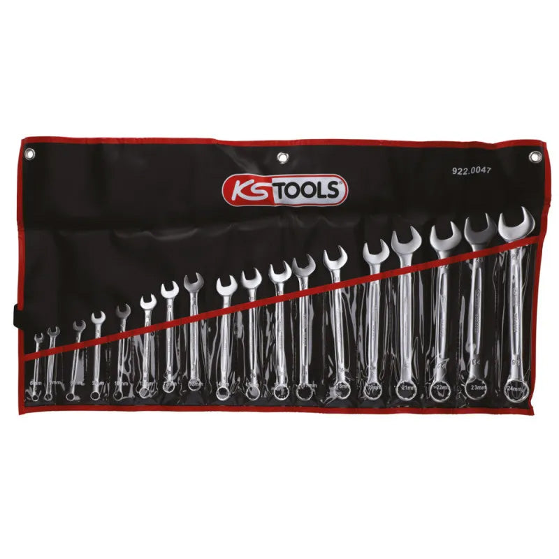 Boîte de 18 clés mixtes métriques, 6 à 24 mm - KS TOOLS - 922.0047