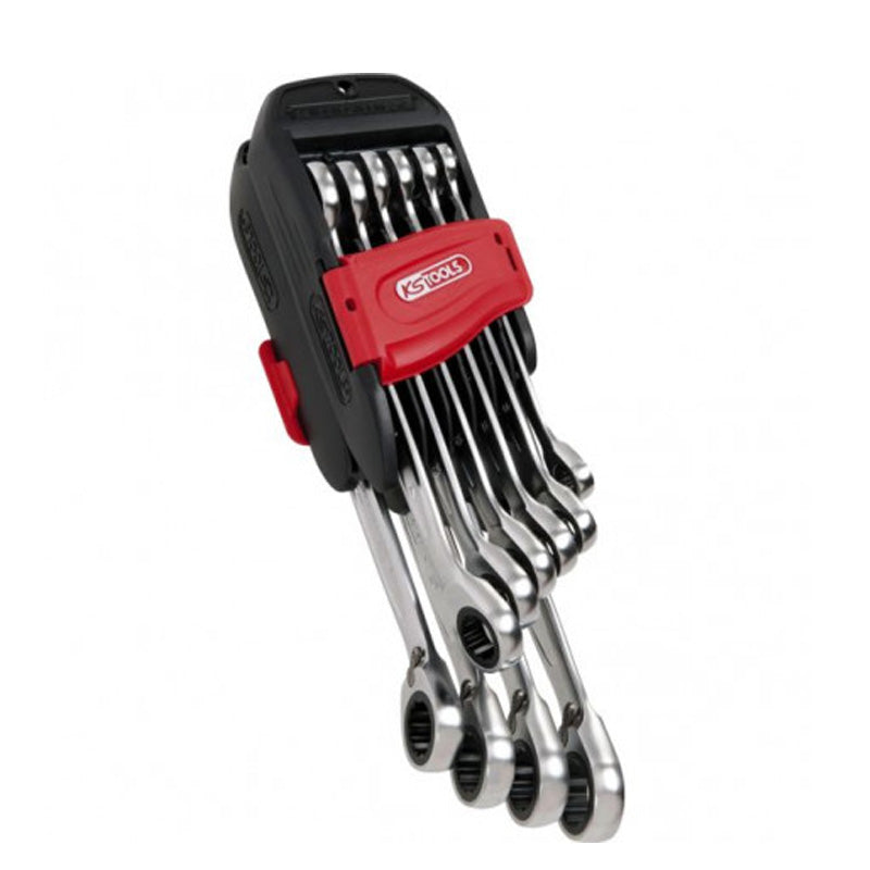 Jeu de 10 clés mixtes métriques sur support, 8 à 19 mm  - KS TOOLS - 922.0050