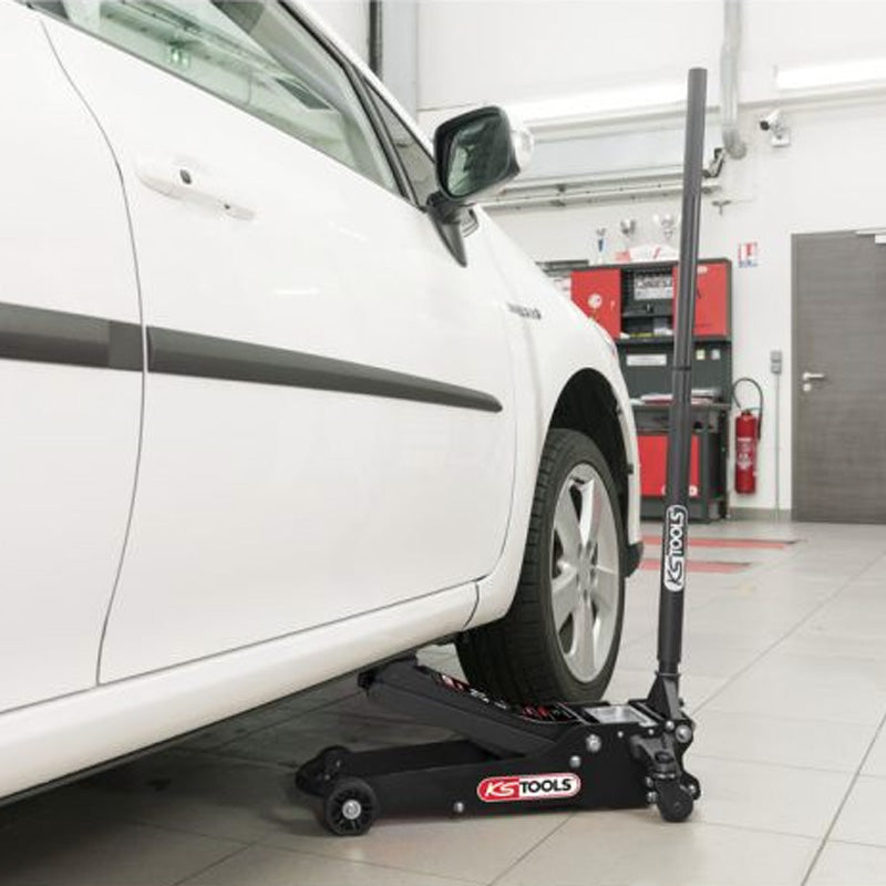 Cric hydraulique extra-bas aluminium/acier, 2 t  - KS TOOLS - 161.0365