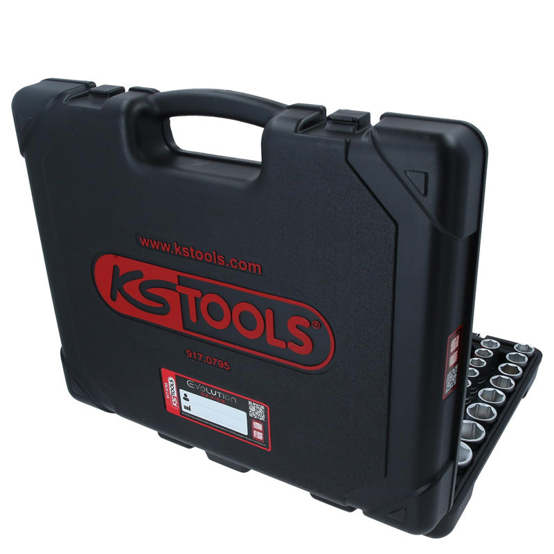 Coffret de douilles et accessoires 1/4 + 3/8 + 1/2, 195 pcs  - KS TOOLS - 917.0795