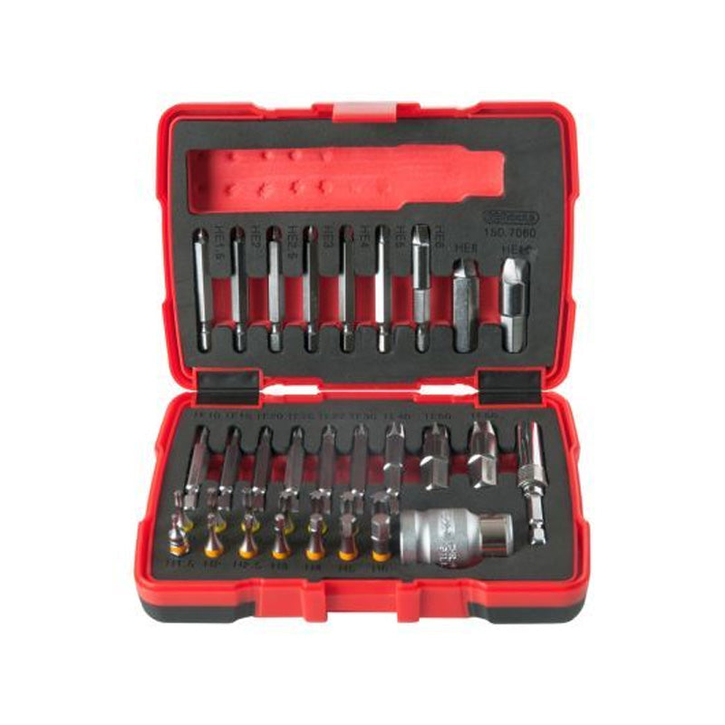 Coffret d'embouts d'extraction pour vis TORX® et 6 pans, 34 pcs - KS TOOLS - 150.7060