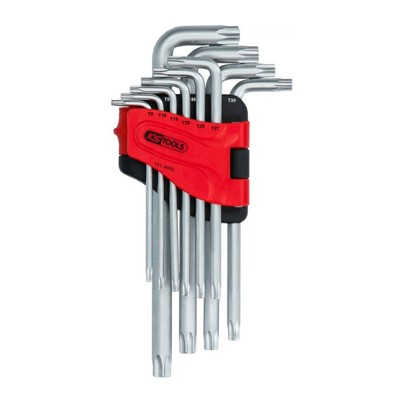 Jeu de 10 clés mâles longues TORX, T8 à T50 - KS TOOLS - 151.4880