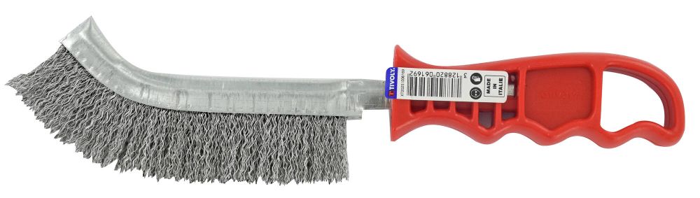 Tivoly Brosse ERGONOMIQUE - convexe - Garniture ACIER ondulé