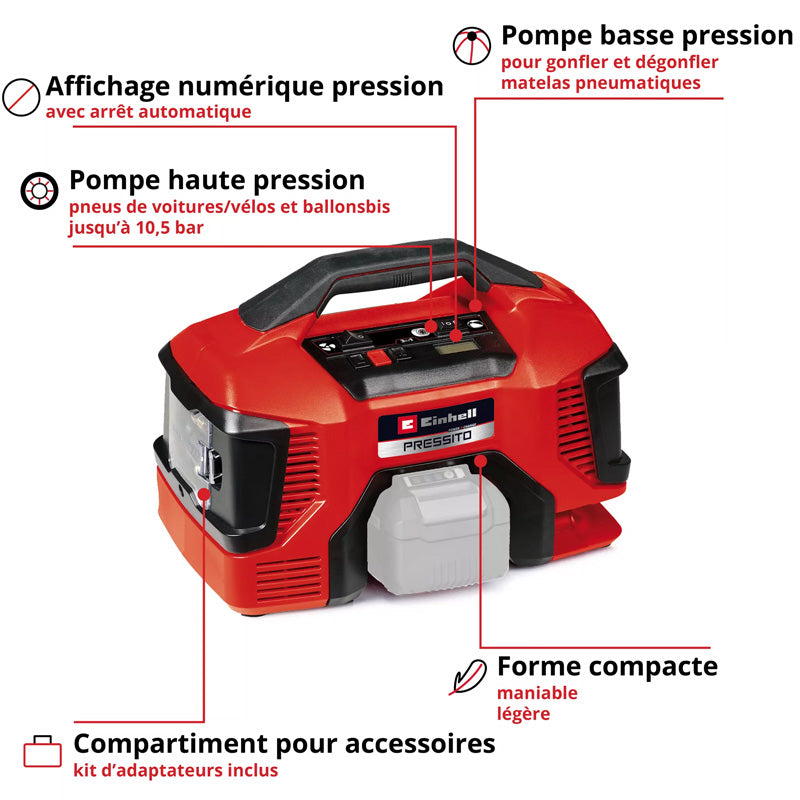 Compresseur à air sans fil Pressito 18/21 EINHELL - 4020467