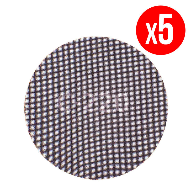 5 Disques maille SiC auto-agrippants WOLFCRAFT G220 Ø225