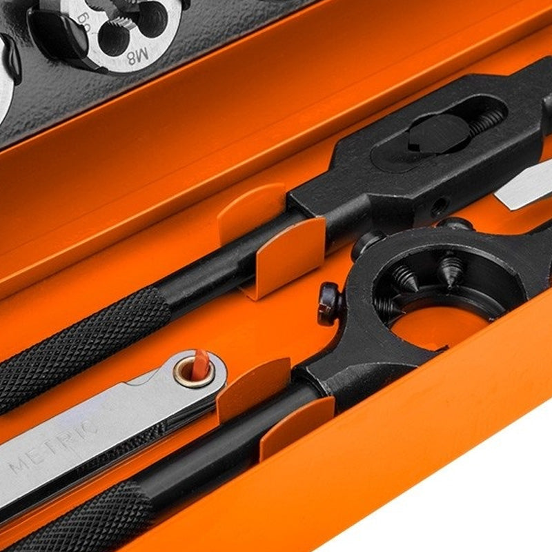 Jeu de tarauds et filières 32 pcs, M3-M12, HSS en coffret - NEO TOOLS - 12-915